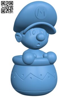 Baby Mario H005331 file stl free download 3D Model for CNC and 3d printer