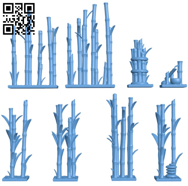 Bamboo terrain H004973 file stl free download 3D Model for CNC and 3d printer