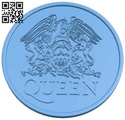 Band logo – Queen coin H005572 file stl free download 3D Model for CNC and 3d printer