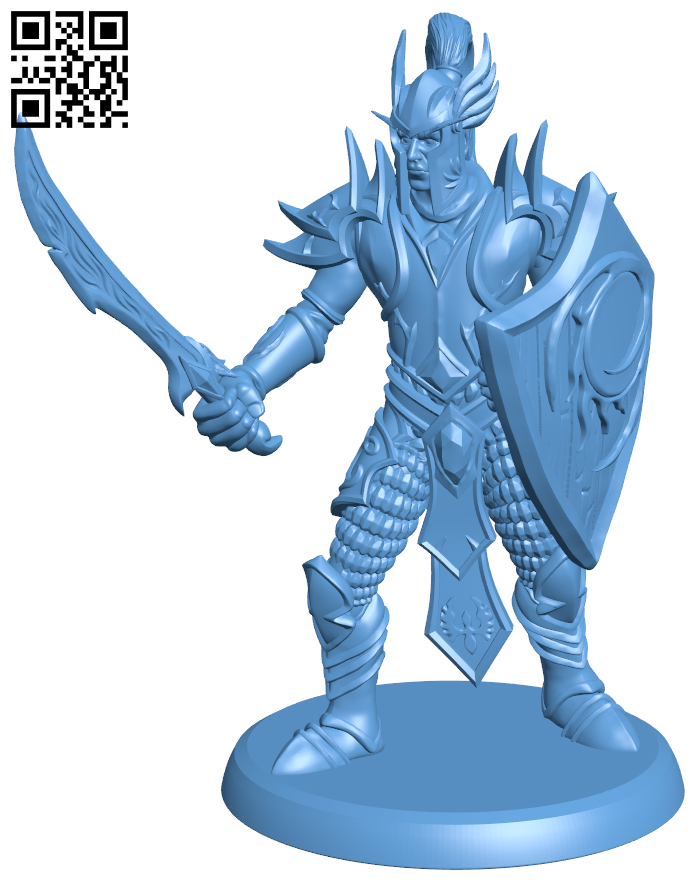 Blood Elf swordsman H005702 file stl free download 3D Model for CNC and 3d printer