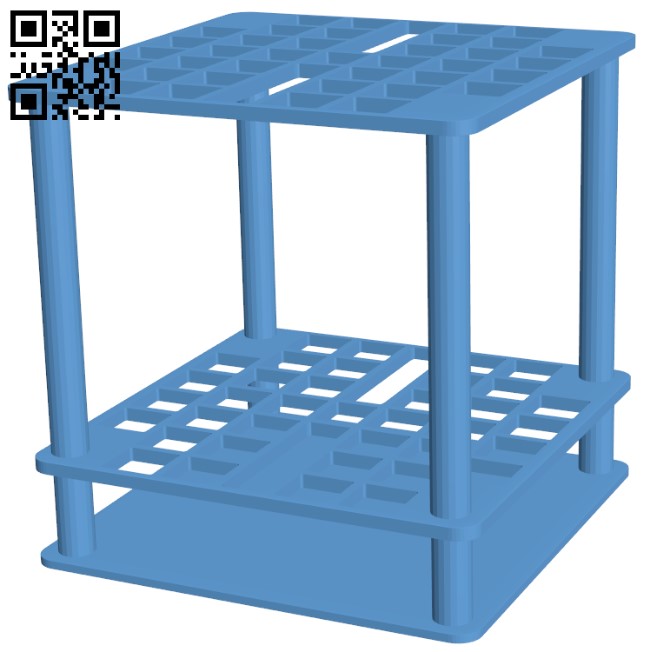 Brush Stand H004857 file stl free download 3D Model for CNC and 3d printer