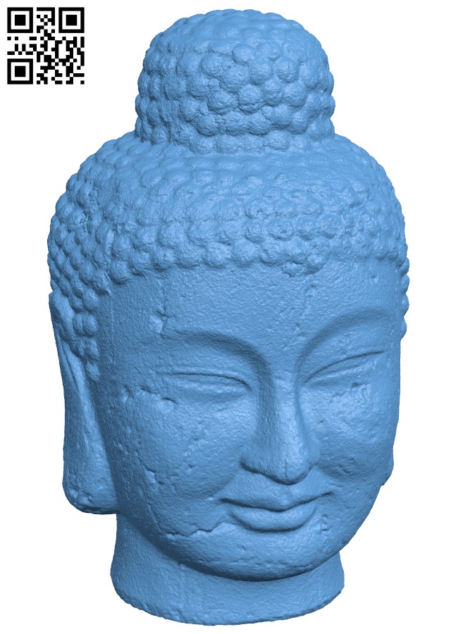 Buddha head H004980 file stl free download 3D Model for CNC and 3d printer