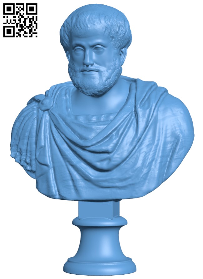 Bust of Aristotle H005337 file stl free download 3D Model for CNC and 3d printer