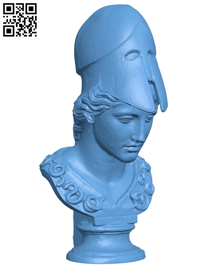 Bust of Athena H005045 file stl free download 3D Model for CNC and 3d printer