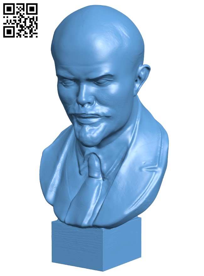 Bust of Lenin at the Islington Museum, London H004858 file stl free download 3D Model for CNC and 3d printer