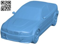 Car BMW M3 E46 replica H005215 file stl free download 3D Model for CNC and 3d printer