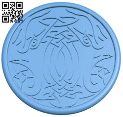 Celtic myth coaster H005630 file stl free download 3D Model for CNC and 3d printer