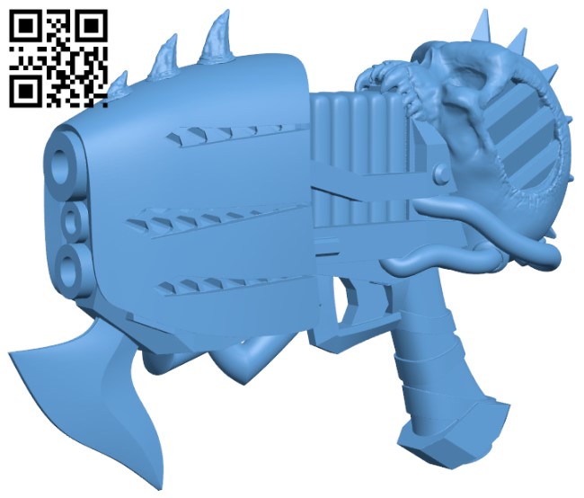 Chaos Blaster for Fdm - Gun H005461 file stl free download 3D Model for CNC and 3d printer