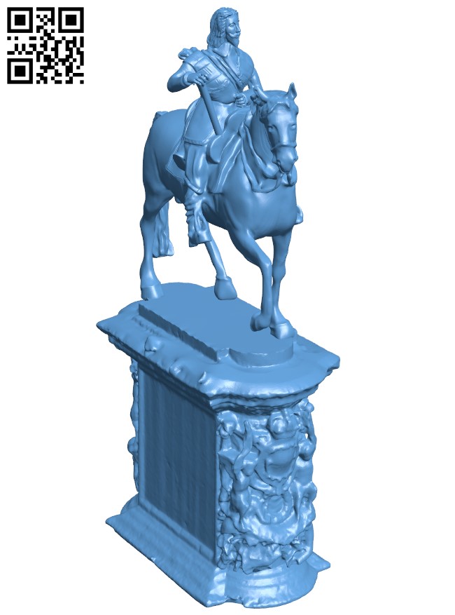 Charles equestrian at Trafalgar Square, London H005509 file stl free download 3D Model for CNC and 3d printer