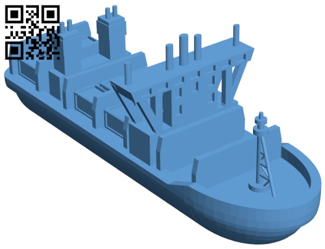 Container Ship H005050 file stl free download 3D Model for CNC and 3d printer