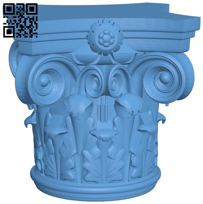 Corithian capital H005154 file stl free download 3D Model for CNC and 3d printer