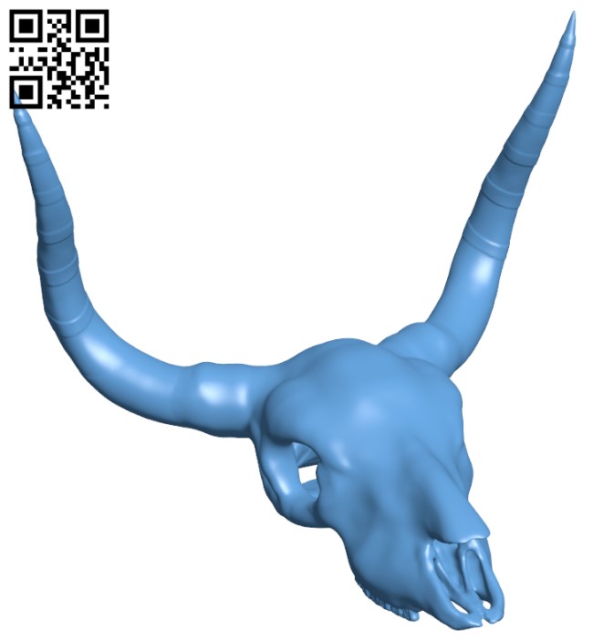 Cow Skull H005147 file stl free download 3D Model for CNC and 3d printer