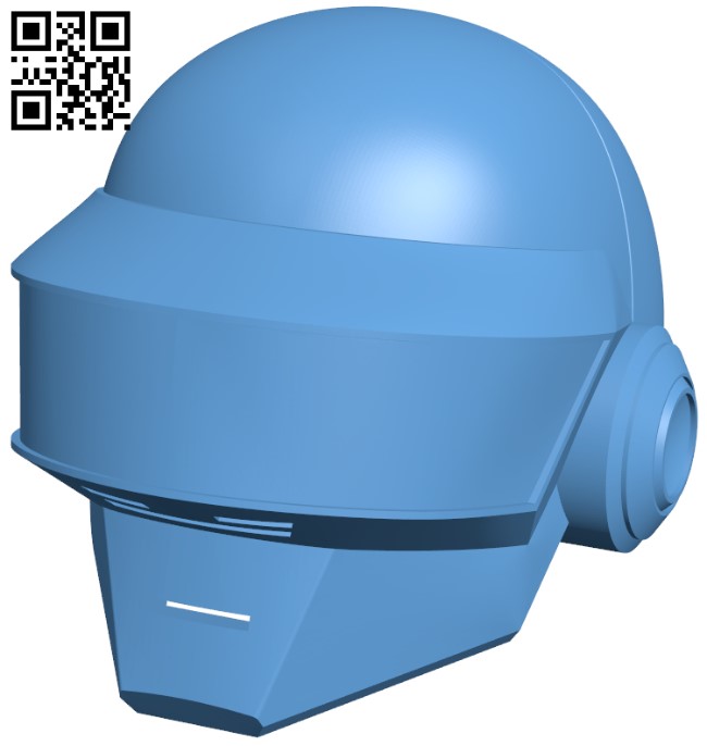 Daft punk thomas helmet H005055 file stl free download 3D Model for CNC and 3d printer