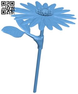 Daisy – Flat flower H005342 file stl free download 3D Model for CNC and 3d printer