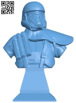 Death Trooper Bust H005344 file stl free download 3D Model for CNC and 3d printer