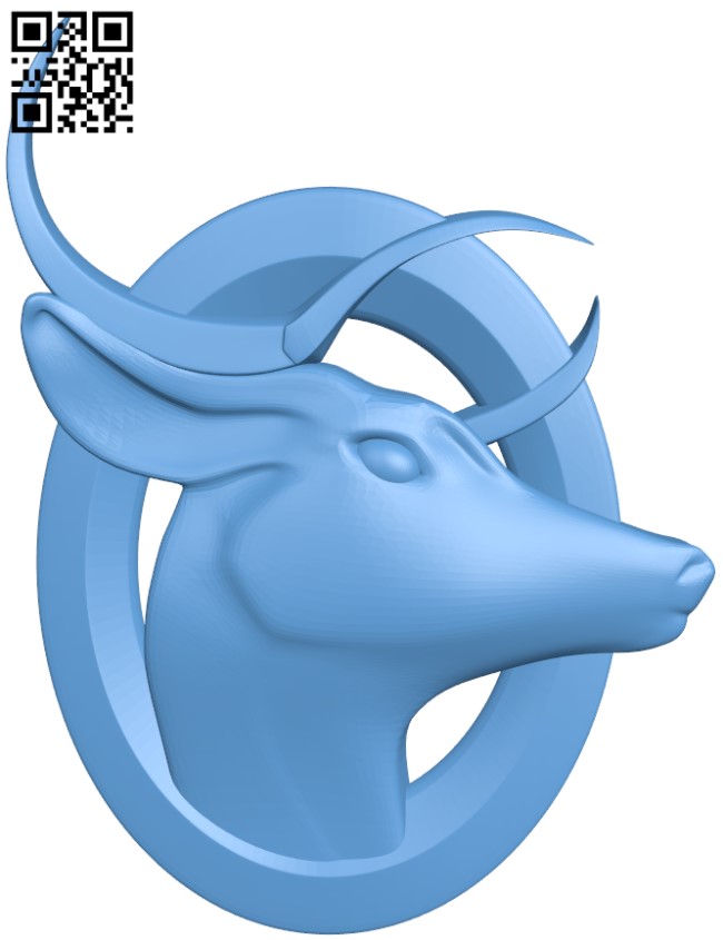 Deer head pattern T0000101 download free stl files 3d model for CNC wood carving