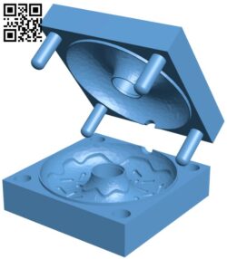 Donut mould for Play-Doh H005462 file stl free download 3D Model for CNC and 3d printer