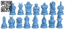 Dragon Chess Set H005276 file stl free download 3D Model for CNC and 3d printer