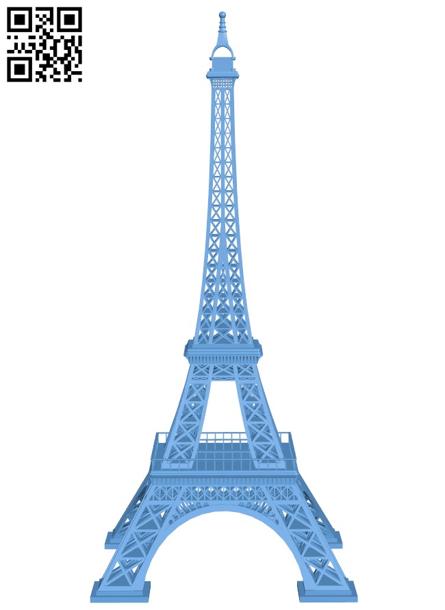 Eiffel Tower H005222 file stl free download 3D Model for CNC and 3d printer