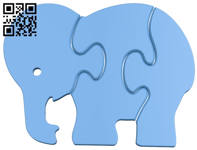 Elephant - Todler Puzzle Toy H004871 file stl free download 3D Model for CNC and 3d printer