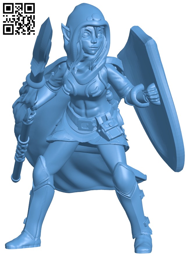 Elf warrior H005522 file stl free download 3D Model for CNC and 3d printer