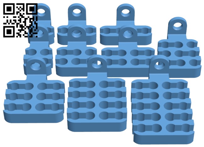 Ethernet Cable Runners - Screw Mount Type H005467 file stl free download 3D Model for CNC and 3d printer