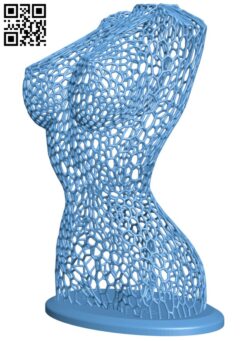 Female Body Voronoi H005349 file stl free download 3D Model for CNC and 3d printer