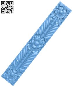 Flower pattern long T0000145 download free stl files 3d model for CNC wood carving
