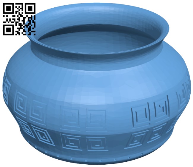 Flower pot H005279 file stl free download 3D Model for CNC and 3d printer