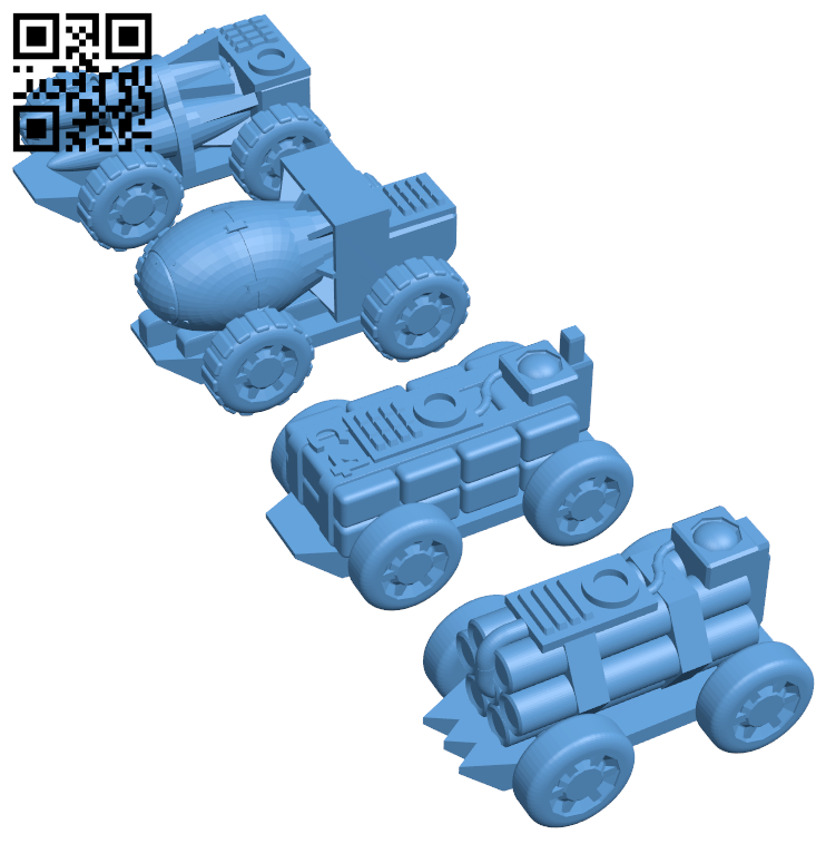 Gaslands - RC Car Bombs H005716 file stl free download 3D Model for CNC and 3d printer