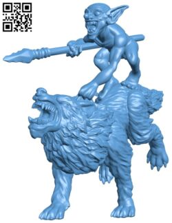 Goblin Wolf Rider B H005646 file stl free download 3D Model for CNC and 3d printer