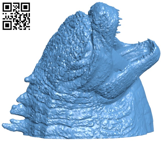 Godzilla head H005473 file stl free download 3D Model for CNC and 3d printer