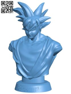 Goku bust H005647 file stl free download 3D Model for CNC and 3d printer