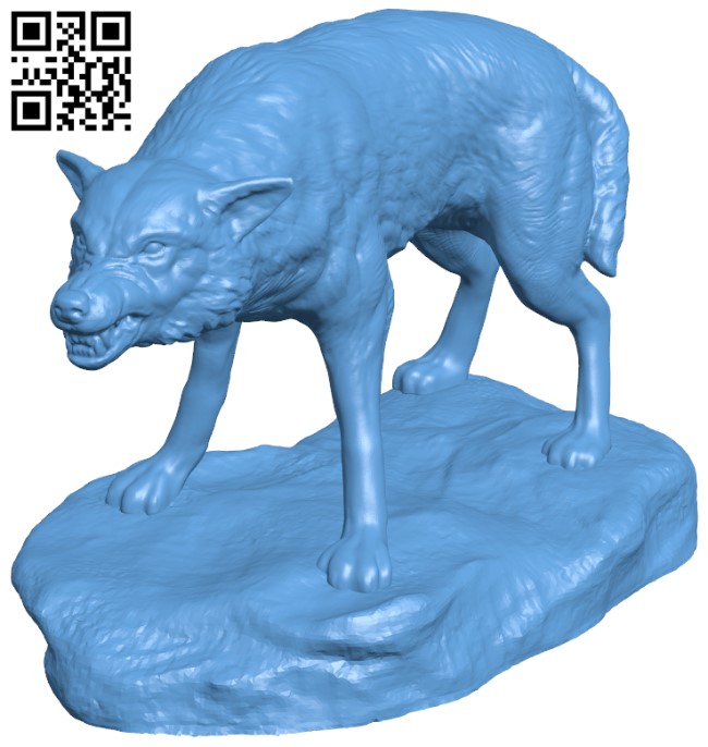 Growling Wolf H005474 file stl free download 3D Model for CNC and 3d printer