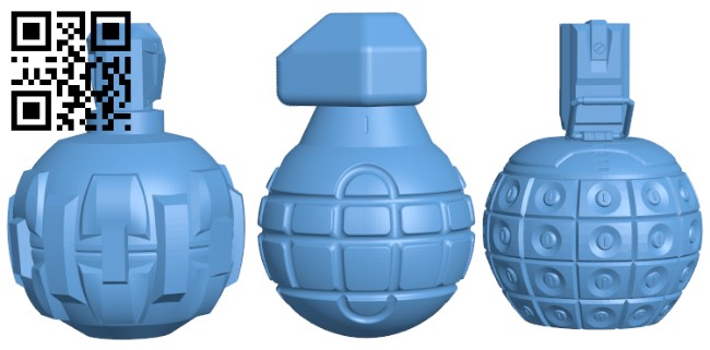 Halo Frag Grenades - All Variations H005405 file stl free download 3D Model for CNC and 3d printer