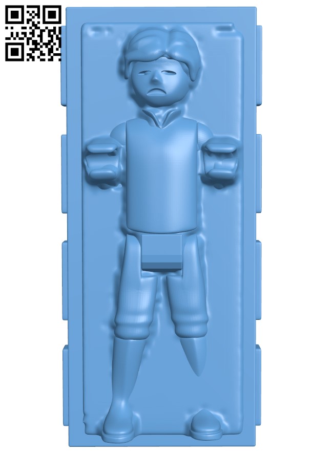 Han Solo in Carbonite H005229 file stl free download 3D Model for CNC and 3d printer