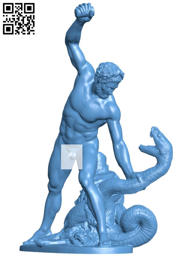 Hercules Fight Achelous Metamorphosed into a Snake at The Louvre, Paris H005651 file stl free download 3D Model for CNC and 3d printer