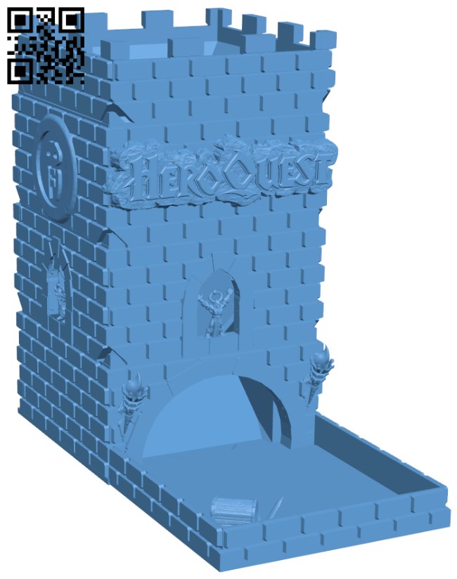 Hero Quest Dice Tower H005072 file stl free download 3D Model for CNC and 3d printer