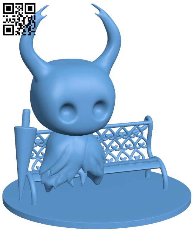 Hollow Knight - The Knight on Bench H005230 file stl free download 3D Model for CNC and 3d printer