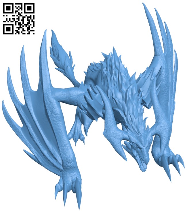 Ice Drake Shyvana - Dragon H005187 file stl free download 3D Model for CNC and 3d printer