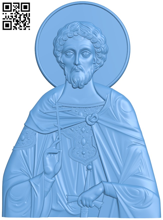 Icon Alexander Nevsky T0000196 download free stl files 3d model for CNC wood carving