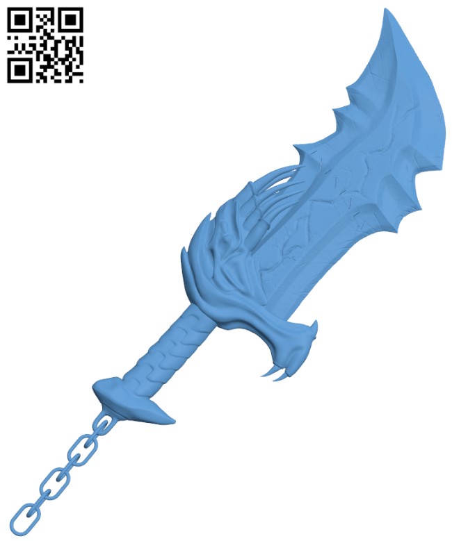 Kratos - Blade of chaos H005359 file stl free download 3D Model for CNC and 3d printer