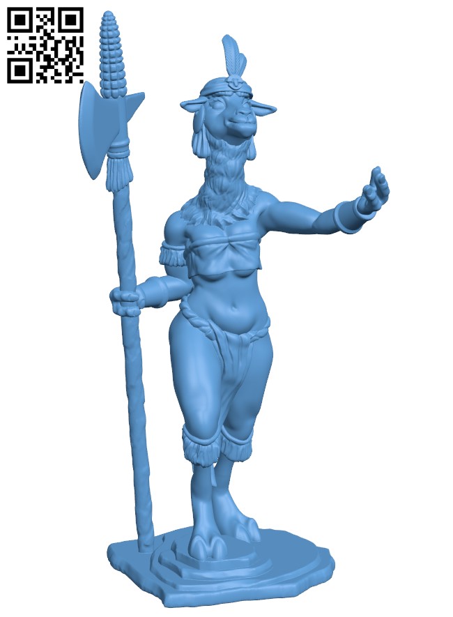 Llama Warrior H005083 file stl free download 3D Model for CNC and 3d printer