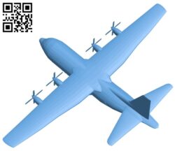 Lockheed C-130 Hercules Airplane H005537 file stl free download 3D Model for CNC and 3d printer