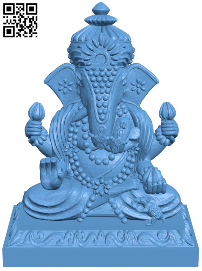 Lord Ganesh H005284 file stl free download 3D Model for CNC and 3d printer