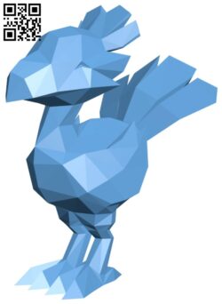 Low Poly Chocobo H005415 file stl free download 3D Model for CNC and 3d printer