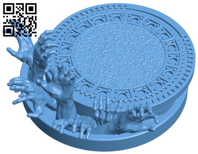 Manhole zombified H005660 file stl free download 3D Model for CNC and 3d printer
