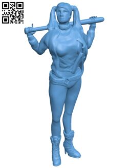 Margot Robbie – Harley Quinn H005418 file stl free download 3D Model for CNC and 3d printer