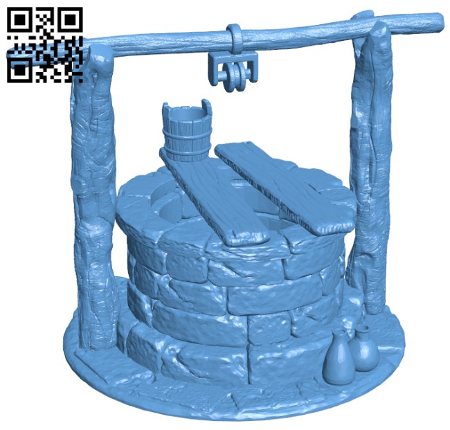 Medieval well H005088 file stl free download 3D Model for CNC and 3d printer