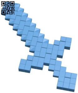 Minecraft Sword H005492 file stl free download 3D Model for CNC and 3d printer